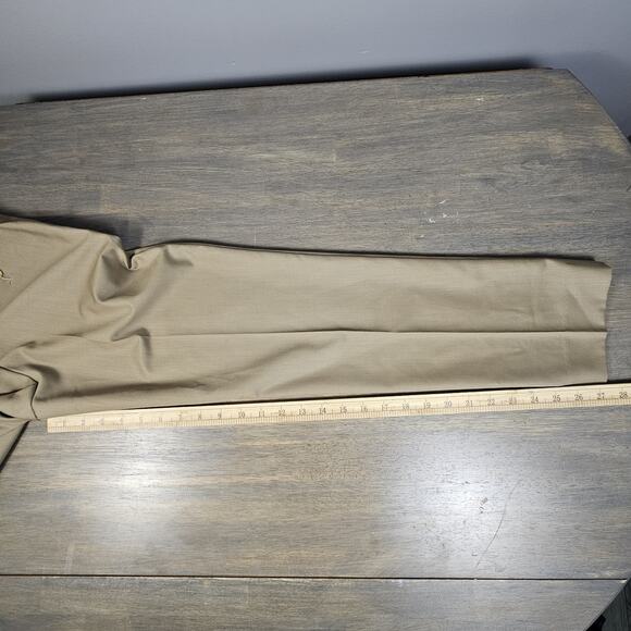 Lauren Ralph Lauren Ankle Dress Pants Tan Womens Size 12R Flatfront Business - Picture 6 of 9